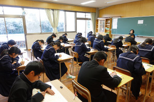 放課後，今年度3回目の漢字検定が行われました。